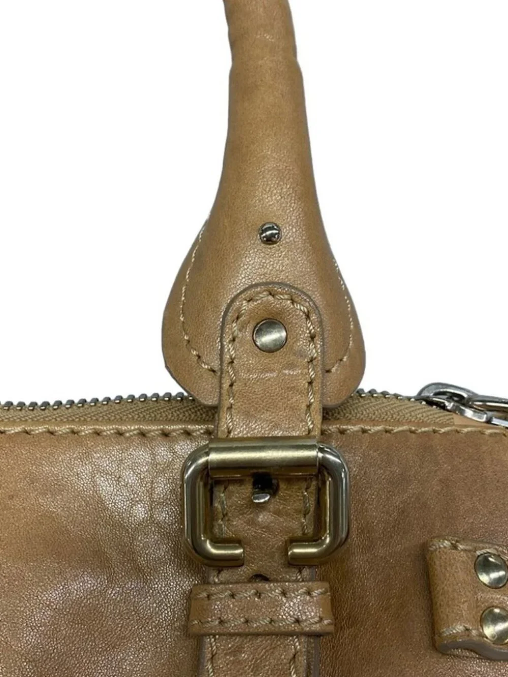 Chloe Paddington 8SS091-7A457 Beige Leather Shoulder Bag